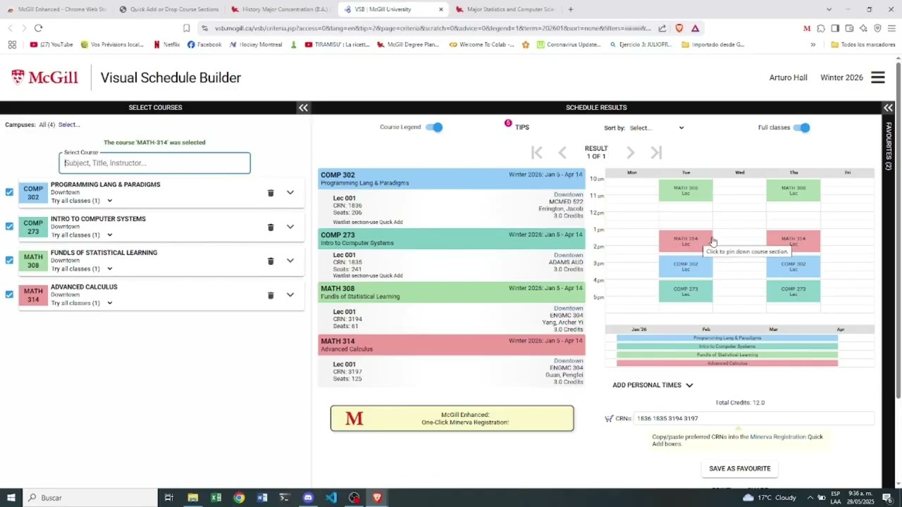 McGill Course Registration