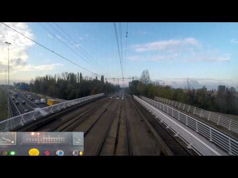 A train driver's view: Rotterdam CS - Hoek van Holland Haven, SGM, 08-Nov-2016.