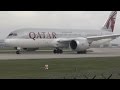 Qatar Boeing 787 8 Dreamliner Close Up Takeoff From Manchester Airport