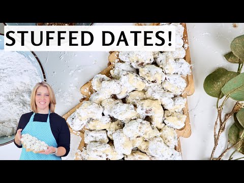 Easy Stuffed Dates with Walnuts & Cream Cheese Frosting | No-Bake Holiday Treat