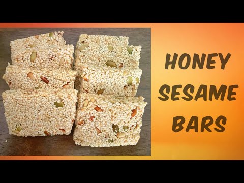 Yummy and delicious honey sesame bars  ||Thecraftkitchen