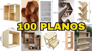 100 Planos de Muebles de Carpintería | Ideas Fáciles para Construir Mu