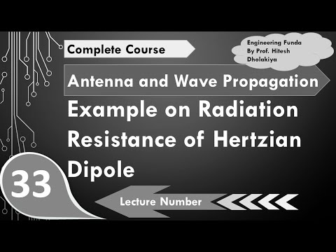Example of Radiation Resistance of Hertzian Dipole in Antenna wave Propagati by Engineering Funda