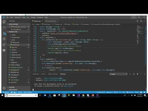 VueJS Chat application with Dot net core signalr