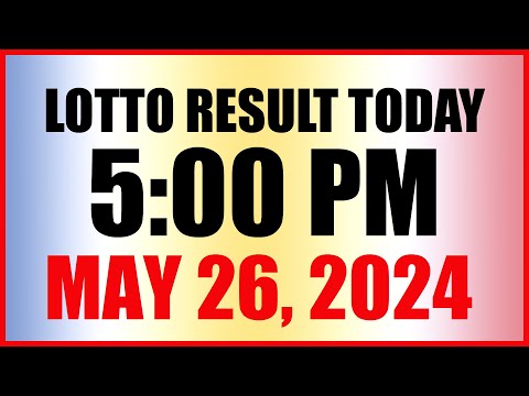 Lotto Result Today 5pm May 26, 2024 Swertres Ez2 Pcso