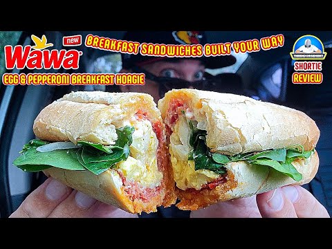 Wawa® Egg & Pepperoni Breakfast Hoagie Review! 🥚🐖🥖 | Sandwiches Built Your Way! | theendorsement