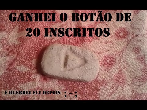 GANHEI A PLACA DE 20 INSCRITOS DO YOUTUBE!