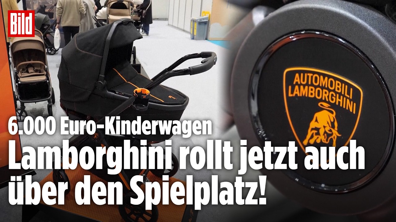 DIESER Kinderwagen kostet 6.000 Euro! Lamborghini und Silver Cross präsentieren Baby-Luxus!