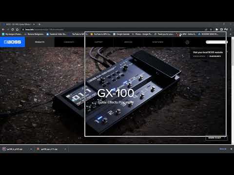 BOSS GX-100 (FIRMWARE UPDATE PROCESS)
