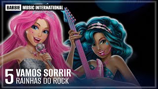 Kadr z teledysku Vamos Sorrir [Unlock Your Dreams] (Brazilian Portuguese) tekst piosenki Barbie Rock 