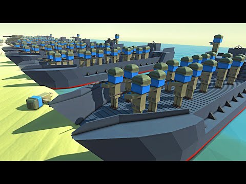 Can 100 SOLDIERS take D-DAY BEACH Defenses?! - Ancient Warfare 3: Battle Simulator