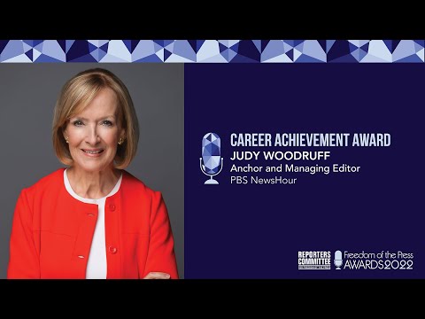 2022 Freedom of the Press Award Winner Judy Woodruff