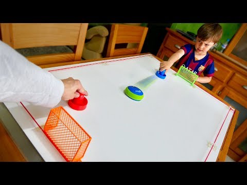 AIR HOCKEY TABLE GAME FOR KIDS WITH MARCOS - Brancoala Family