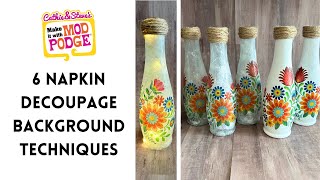 6 Napkin Decoupage Background Techniques