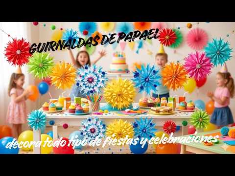 Guirnaldas De Papel Cómo Hacer La Decoración Para Fiestas, Cumpleaños,
