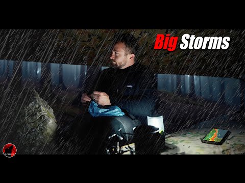 Solo Storm Camping in Heavy Rain with Thick Fog and Strong Wind Overnight Adventure