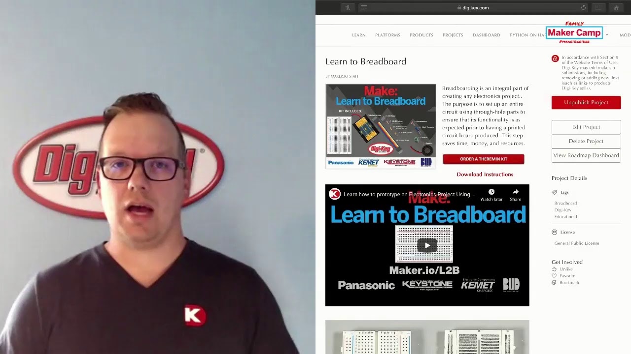 Maker Camp Live! Learn to Breadboard with DigiKey