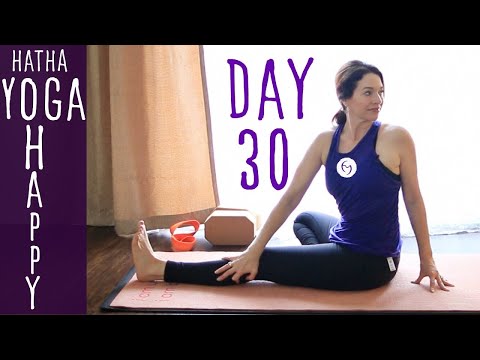 30 Minute Hatha Yoga Happiness: NEVER Give Up!!!!! Day 30 | Fightmaster Yoga Videos thumbnail