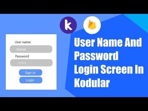 How To Create Username Password Login Screen In Kodular | Using Firebase Database