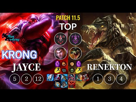 RNW KronG Jayce vs Renekton Top - KR Patch 11.5