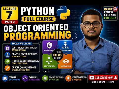Python Programming Course Lecture 7 Part 2object Oriented Programming Tutorial For Beginners