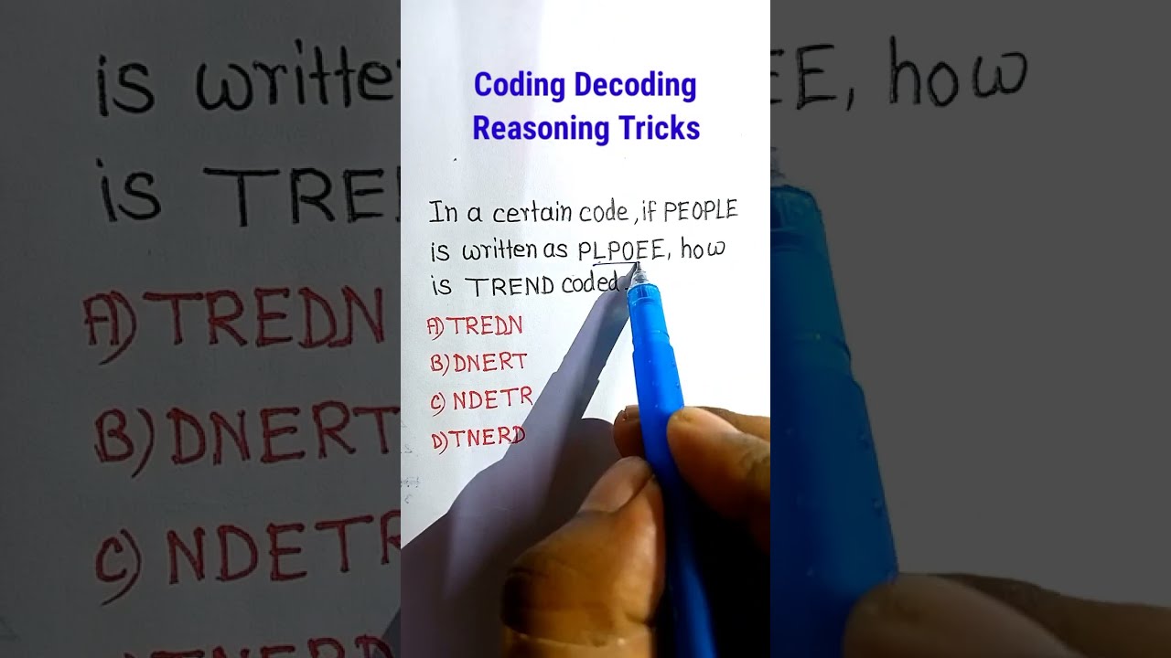 Coding Decoding Reasoning Tricks| Coding Decoding| Reasoning Classes| Reasoning for SSC CGL GD |