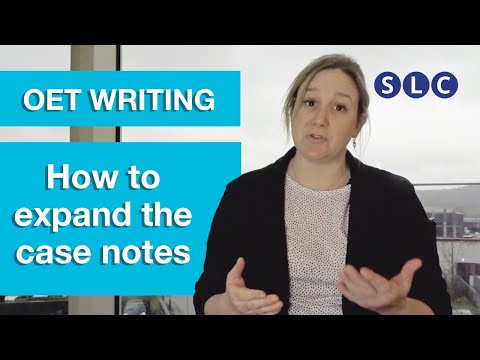 OET WRITING | Expanding OET Case Notes