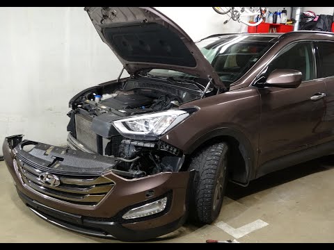 Front bumper removal on Hyundai Santa Fe 2014 2.2 CRDi
