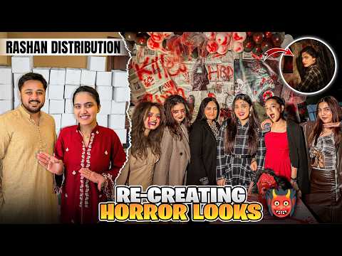 HORROR THEME BIRTHDAY PARTY 🧟‍♀️ | Sab Sy Scary Look Kiski? 😱 | Rashan Boxes Distribute Ker Diye 😍