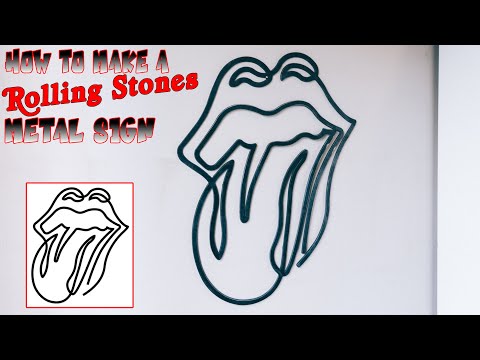 Rolling Stones Metal Sign with CNC Plasmavideo thumb