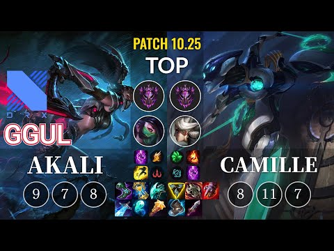 DRX.A Ggul Akali vs Camille Top - KR Patch 10.25