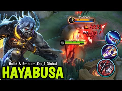 Hayabusa Deadly Shadow with New Build & Perfect Emblem 100% NO MERCY - Build Top 1 Global Hayabusa