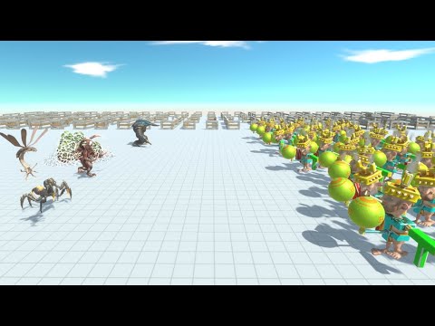 Alien Exotica Team vs Human Army Animal Revolt Battle Simulator
