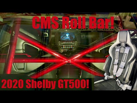 2020 Shelby GT500 CFTP: CMS roll bar, Schroth harness, Shrader rear seat delete install!