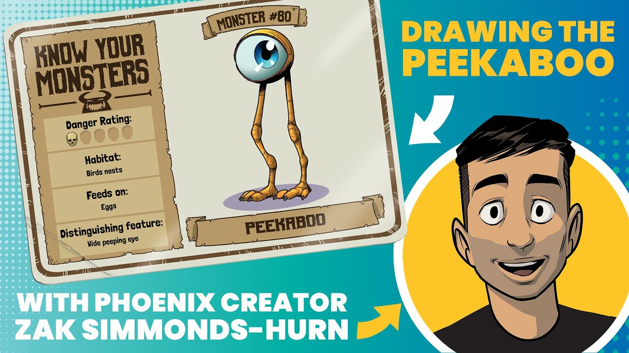 How To Draw An Eyeball On Legs Monster – The Peekaboo