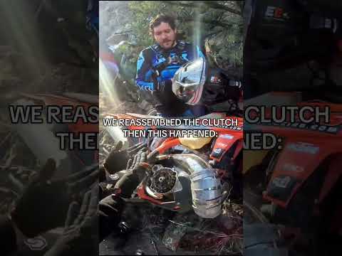 Doing a full clutch rebuild in the middle of the woods on q bike was a good time