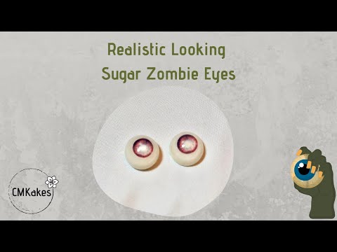 How I make Realistic Looking Sugar Zombie Eyes - Isomalt tutorial
