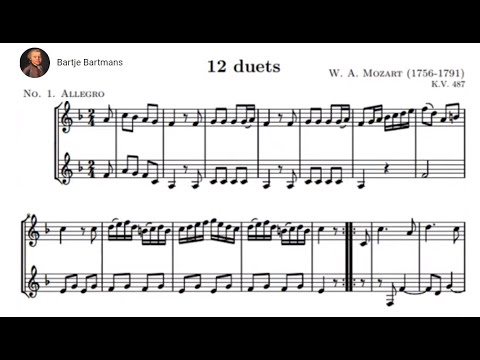 Mozart - 12 Horn Duos (Nos. 1-3), K.487/496a (1786)