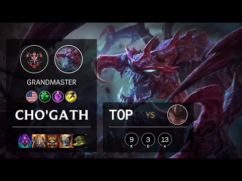 Cho'Gath Top vs Malphite - NA Grandmaster Patch 10.21