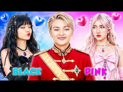 Black Princess Vs Pink Princess Fell In Love With Prince! Who Will Win Prince's Heart?