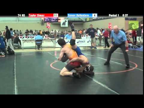 Men`s Freestyle 74 KG Taylor Simaz vs. Trever DeVestern