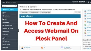 How to create and access webmail on plesk panel