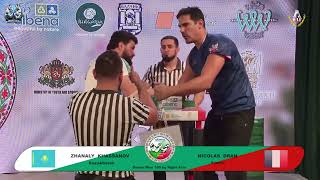 Zhanaly Khassanov vs Nicolas Dran | Up to 100 kg | XLVI WORLD ARMWRESTLING CHAMPIONSHIP | 2025