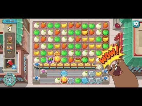 We Bare Bears Match3 Repairs Level 1441 - No Boosters