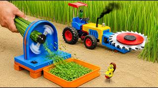 DIY Mini Tractor Chaff Cutter 🌱 Powerful Saw Blade Science Project | HP Mini