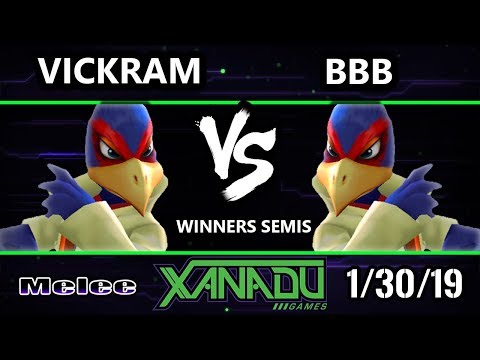 S@X 287 SSBM - Vickram (Falco) Vs. BBB (Falco)  - Smash Melee Winners Semis