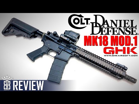 GHK MK18 MOD1 Colt Daniel Defense 10,3 GBB Airsoft Review - Deutsch