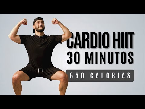 30 minutos de CARDIO HIIT ( CORPO INTEIRO) para queimar gordura e emagrecer rápido em casa