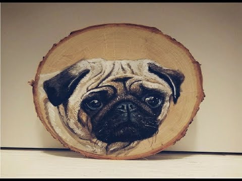 Paint Animals On Wood Slices Video