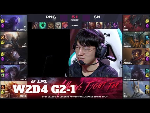 RNG vs SN - Game 1 | Week 2 Day 4 LPL Spring 2021 | Royal Never Give Up vs Suning G1